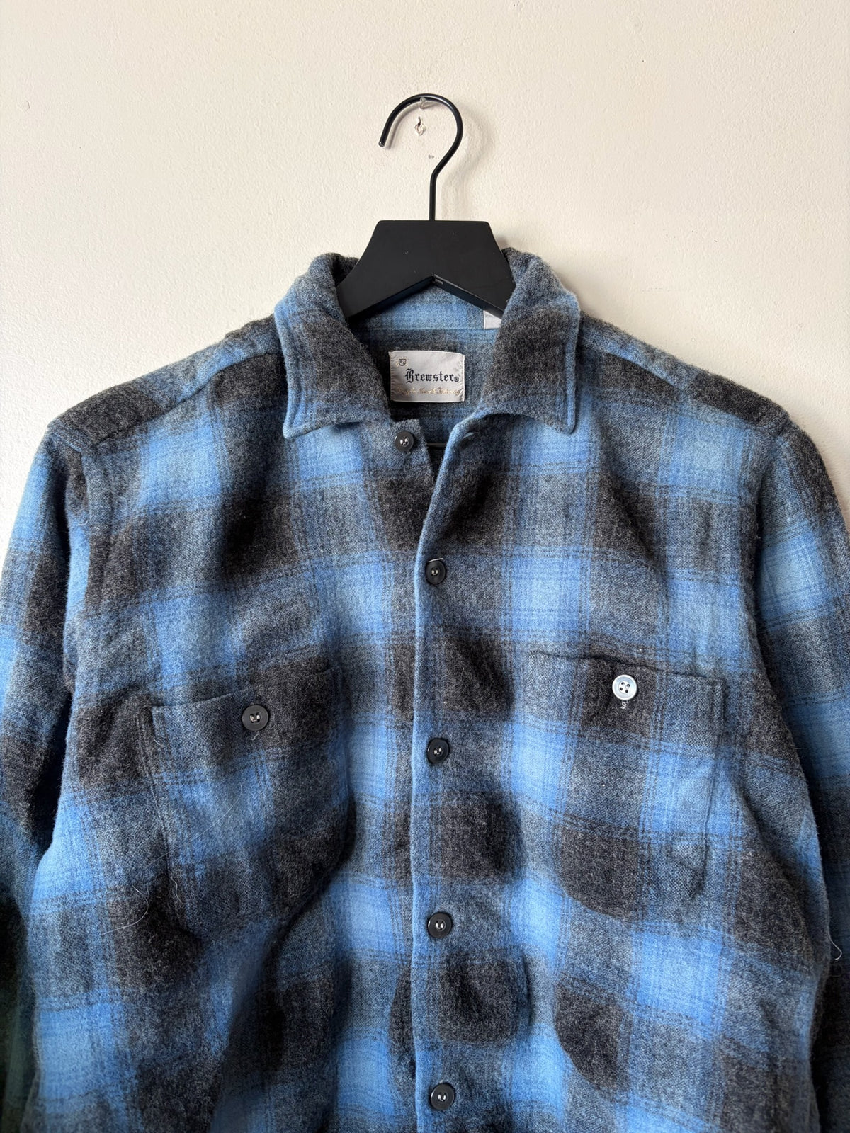 70s Brewster Shadow Plaid Wool Flannel