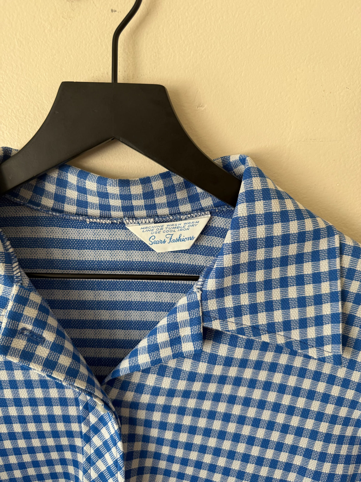 70s Sears Plaid Button-Up Shirt