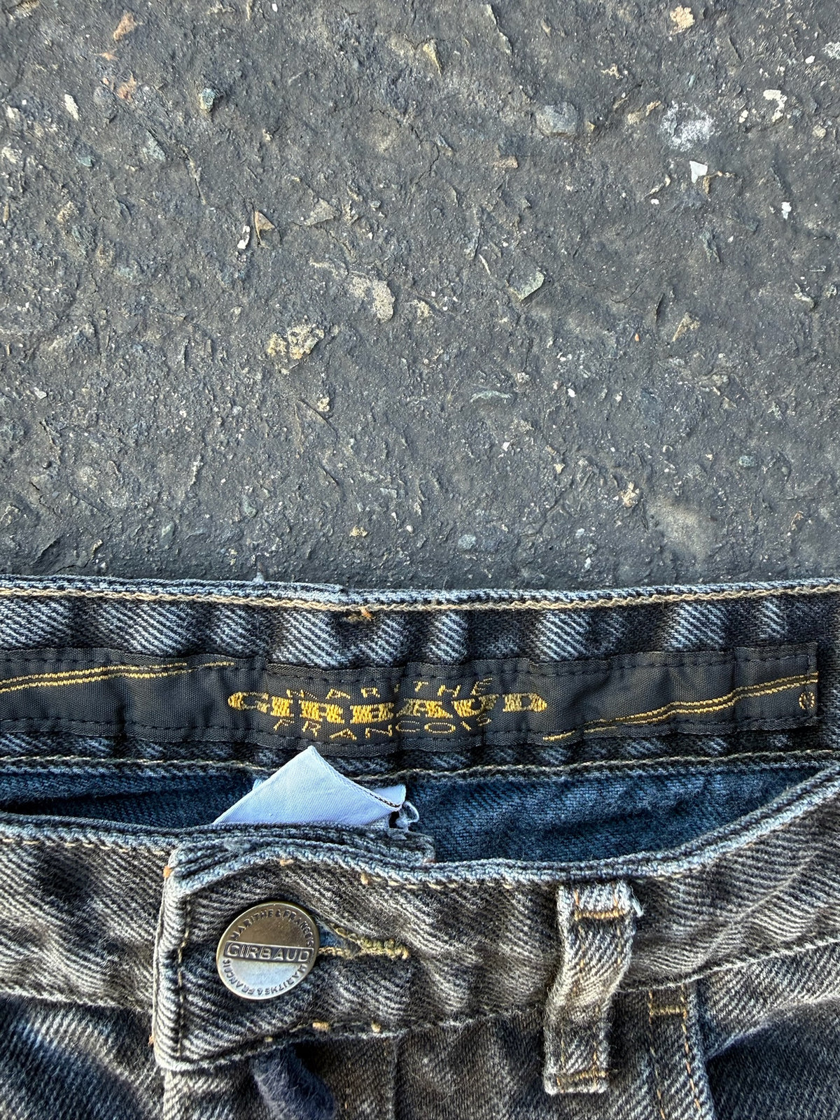 2000s MGF Black Denim Skirt