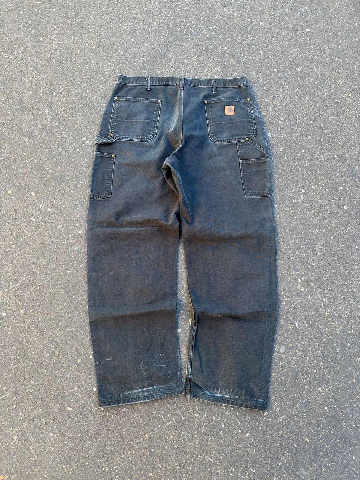 Black Paint Splattered Carhartt Double Knees