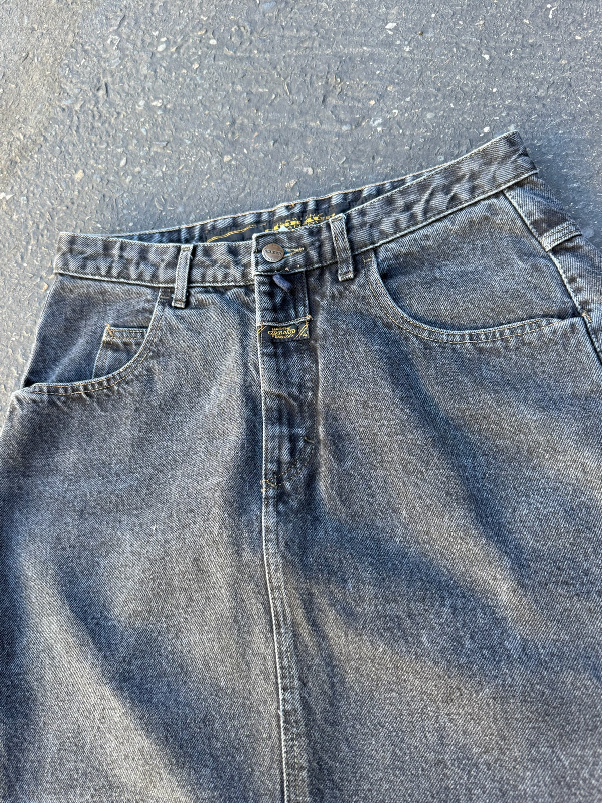 2000s MGF Black Denim Skirt