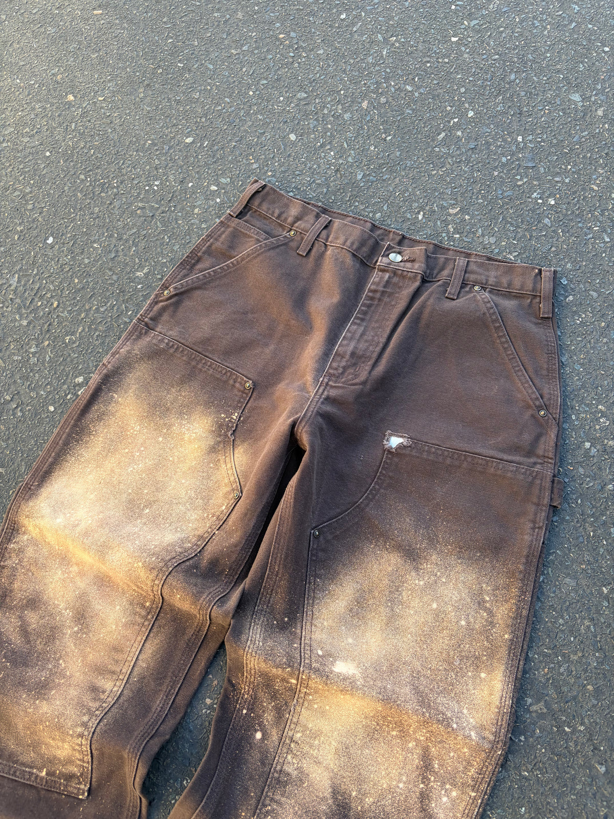Brown Bleached Carhartt Double Knees