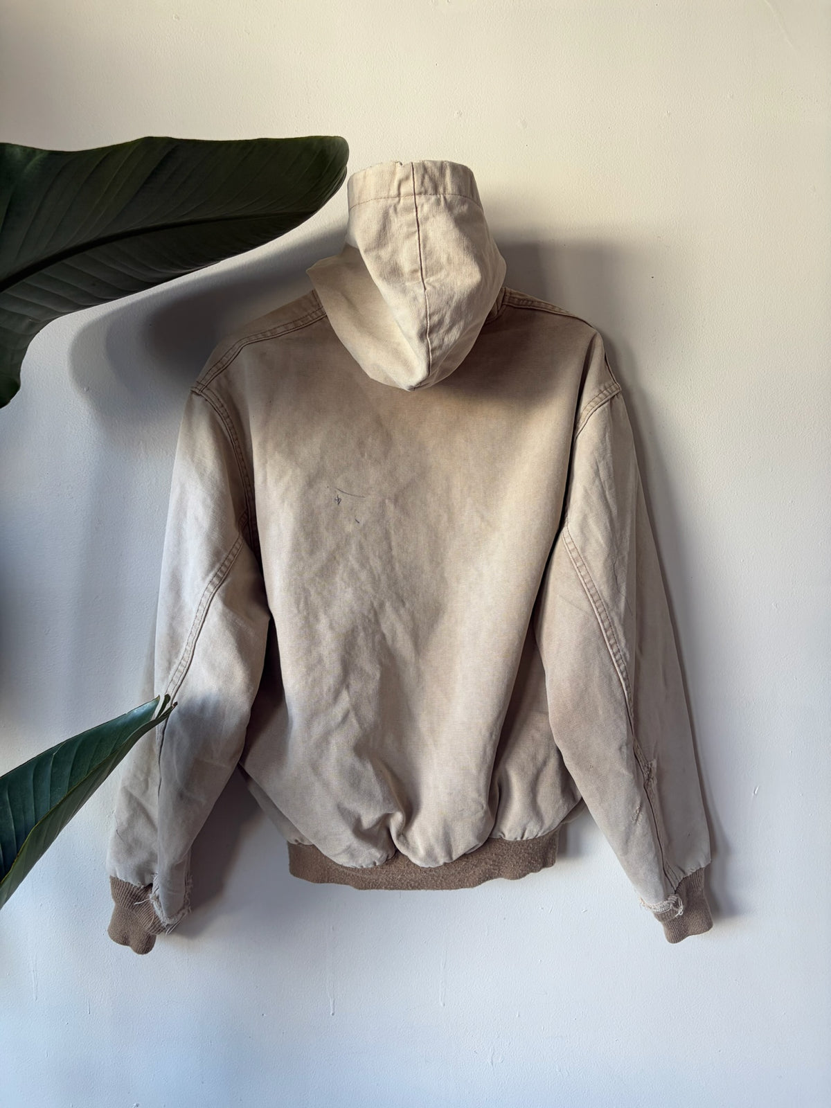 80s Thermal Lined Faded Carhartt Hooded Jacket