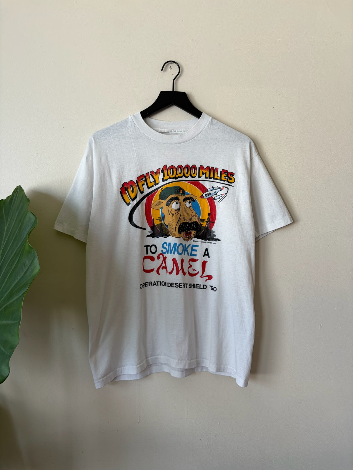 90s Saddam Hussein "I'd fly 10,000 Miles to Smoke A Camel" Shirt