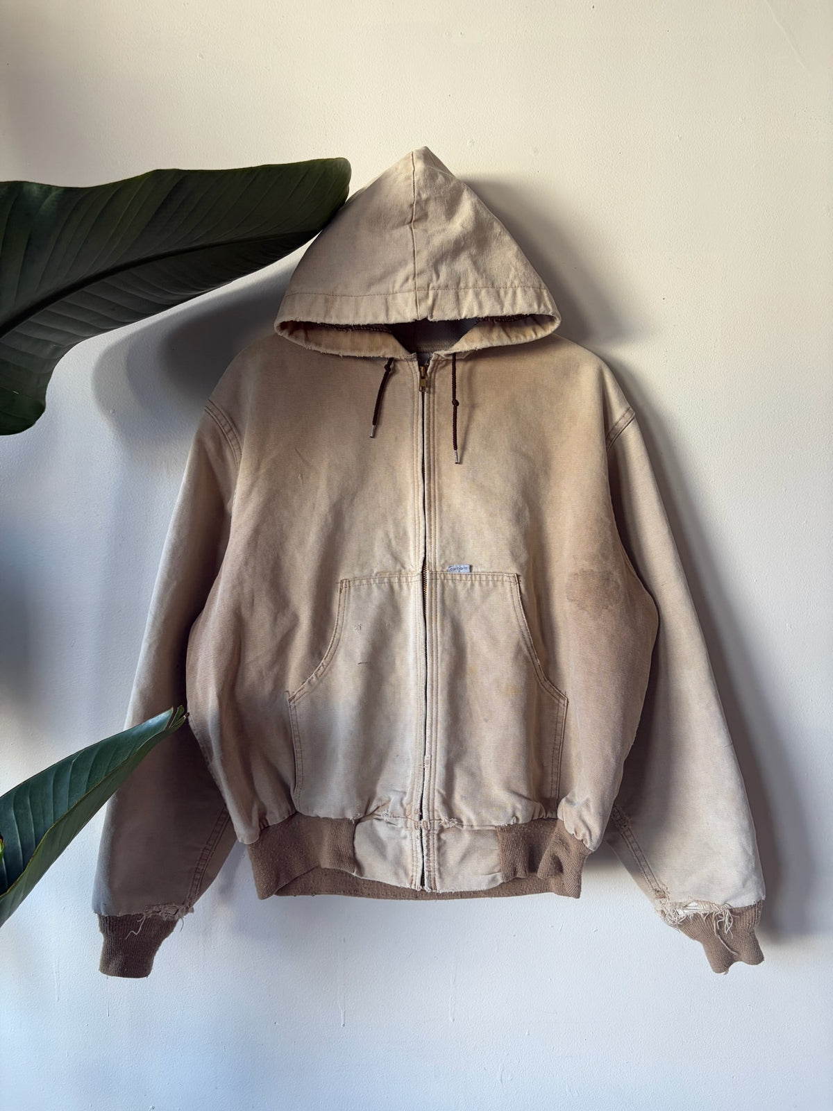 80s Thermal Lined Faded Carhartt Hooded Jacket