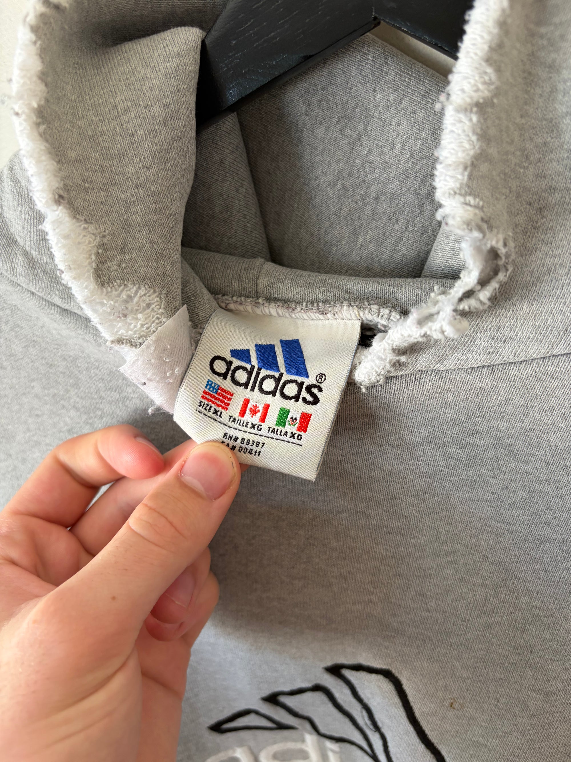 90s Thrashed Adidas Hoodie