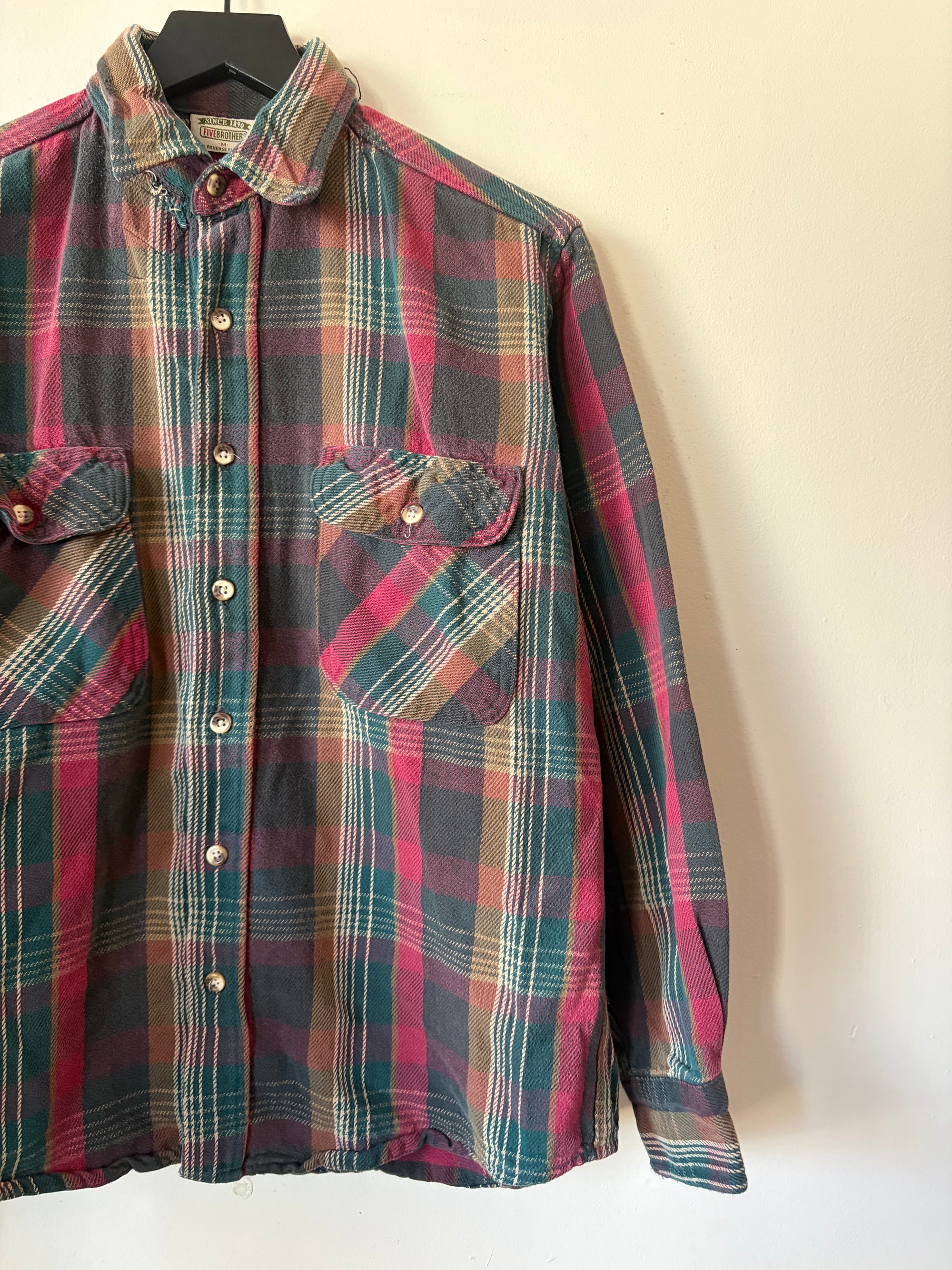 80s Five Brother Thrashed Cotton Flannel