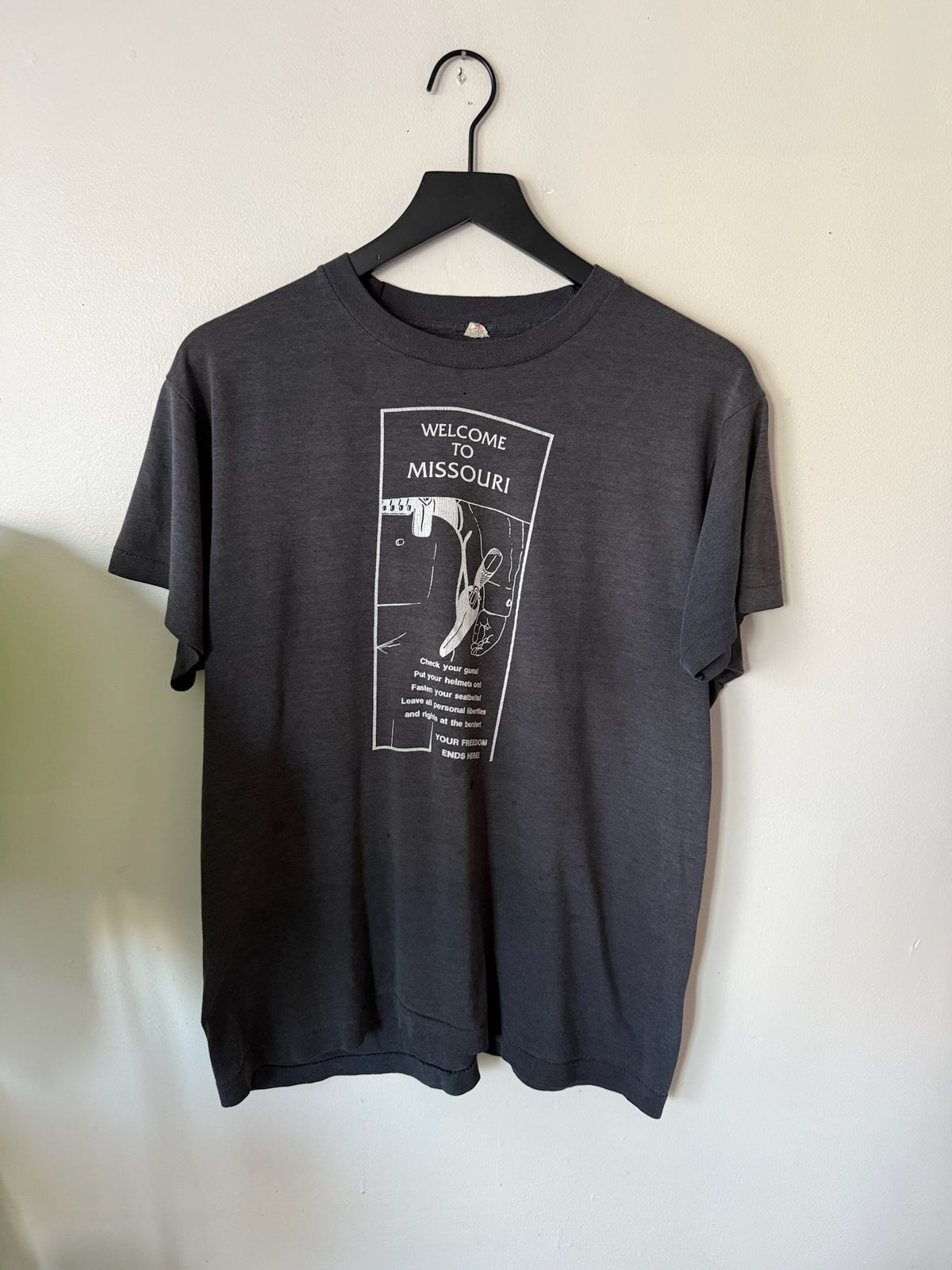 80s Welcome to Missouri Gun Shirt