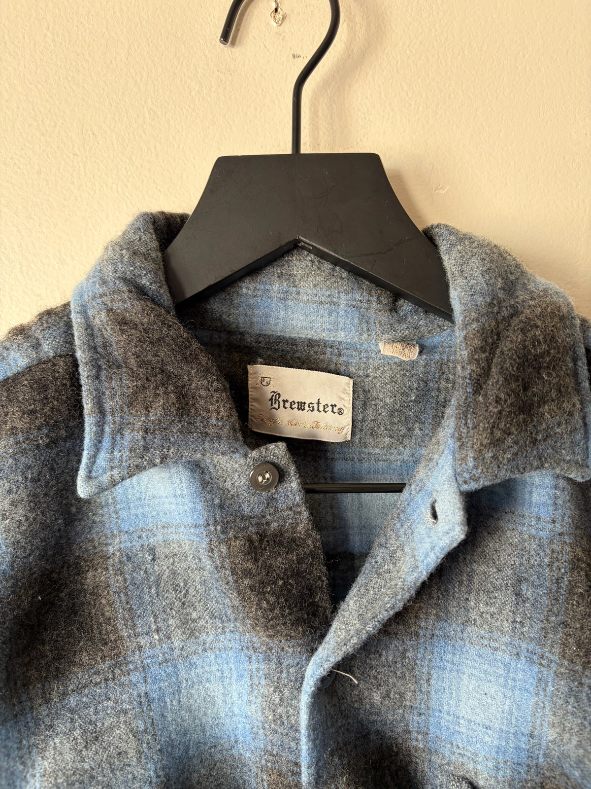 70s Brewster Shadow Plaid Wool Flannel