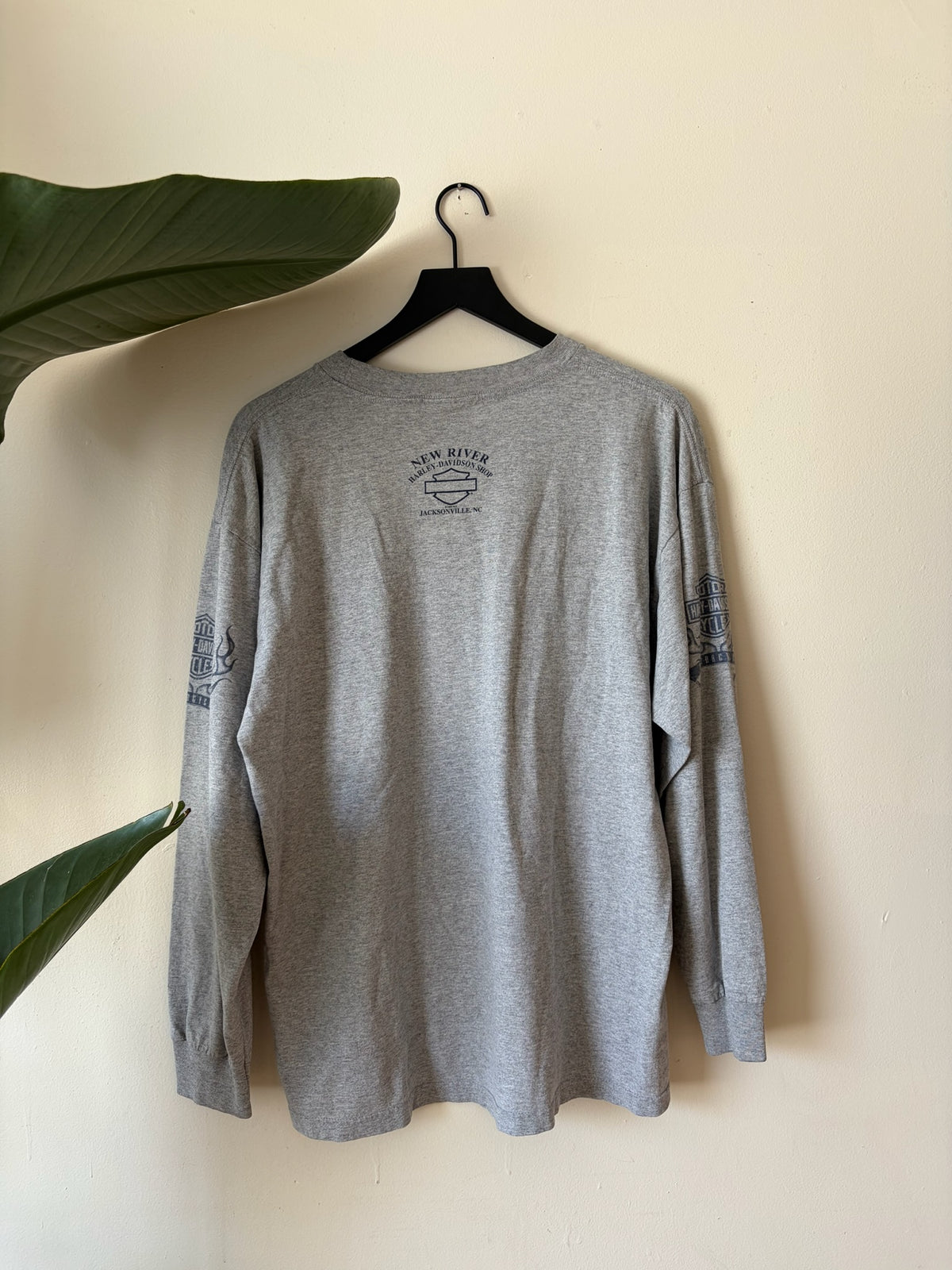 2000s Harley Blue Flame Emblem Long Sleeve