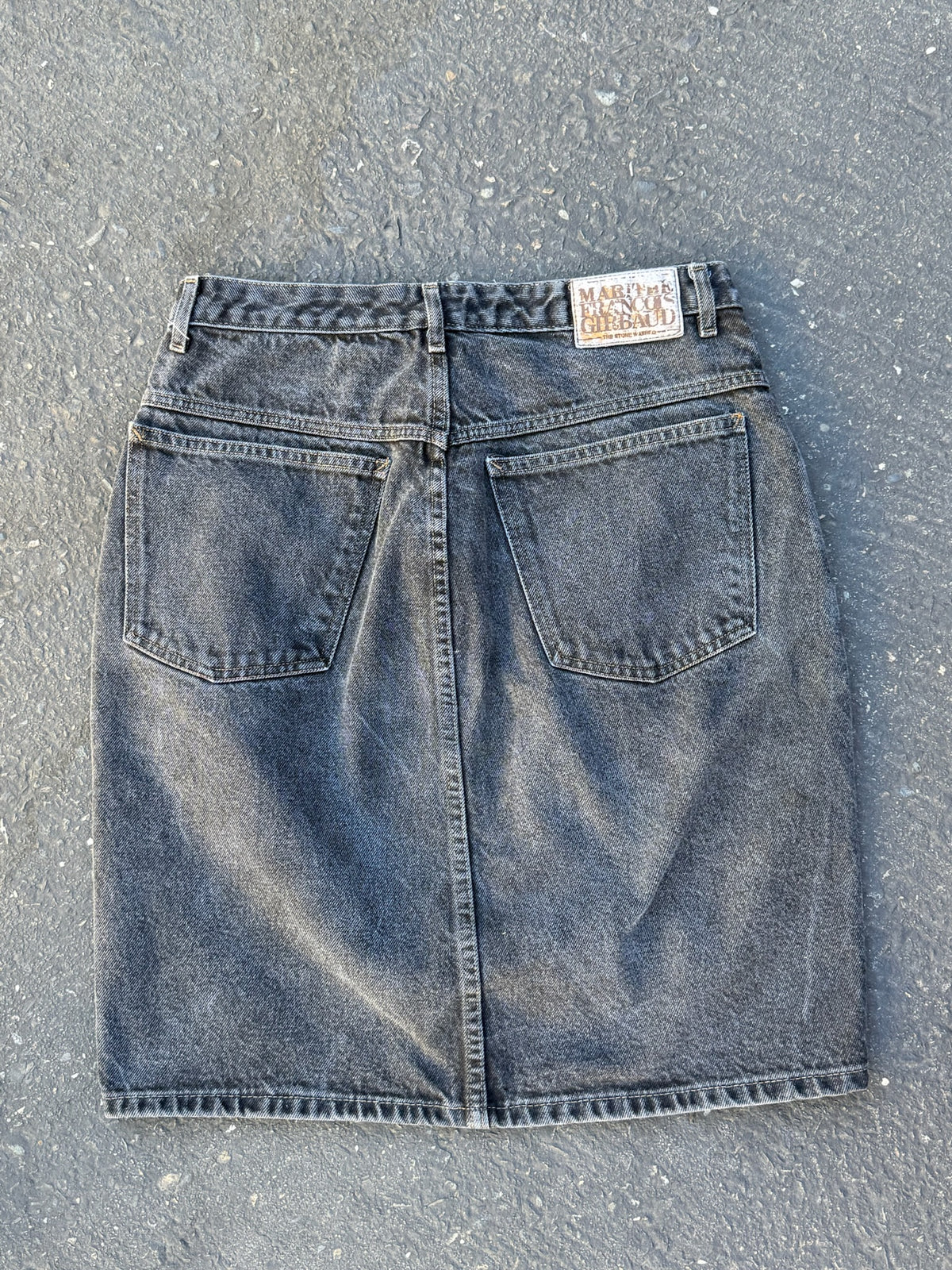 2000s MGF Black Denim Skirt