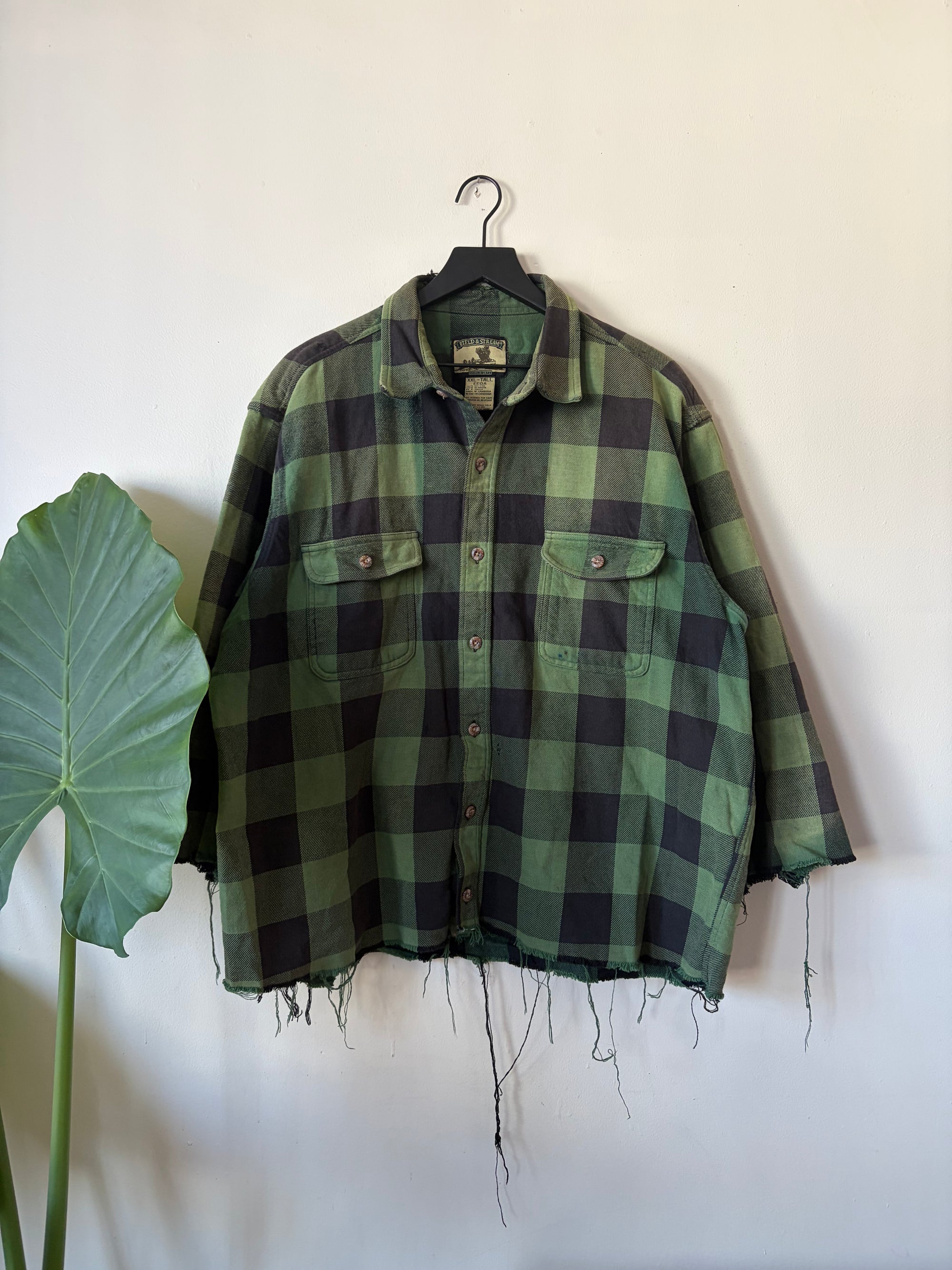 90s Chopped and Faded Field And Stream Cotton Flannel