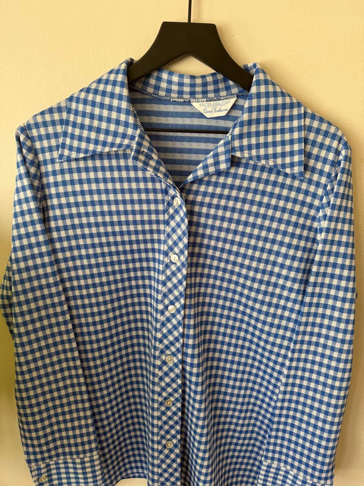 70s Sears Plaid Button-Up Shirt