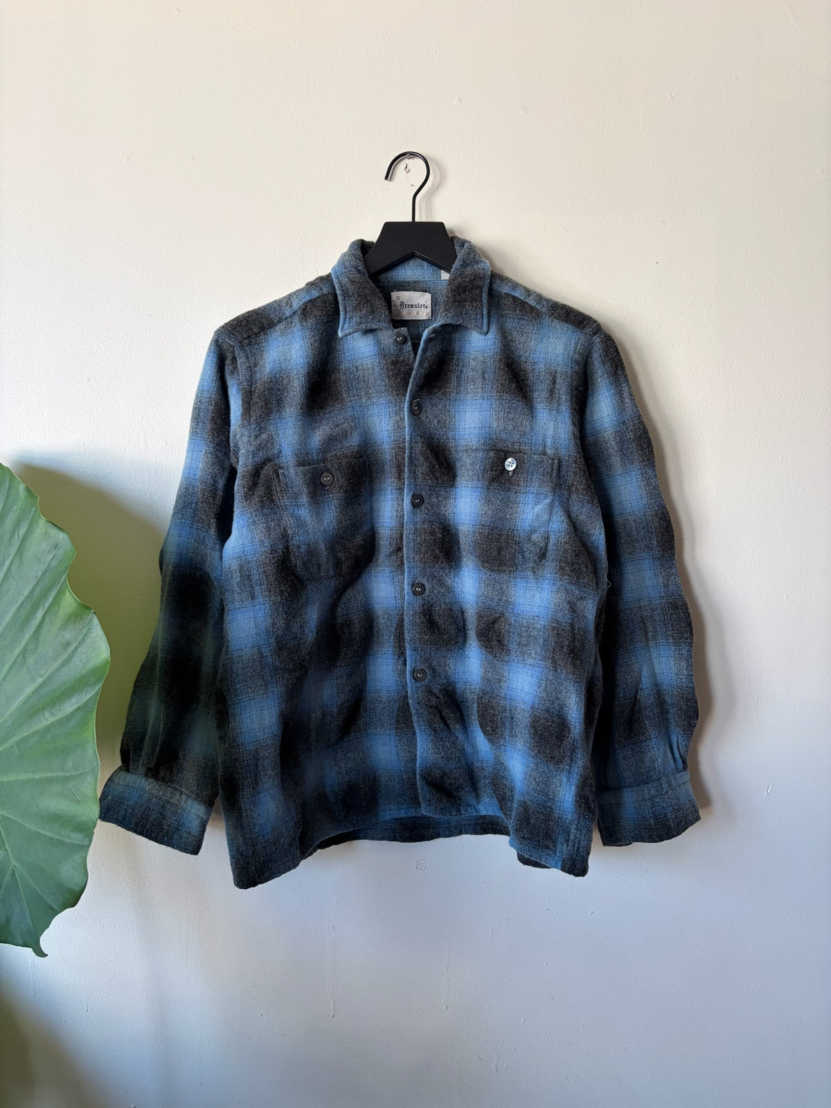 70s Brewster Shadow Plaid Wool Flannel