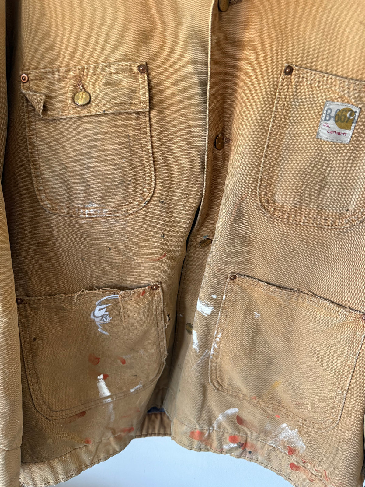 70s Paint Splattered Carhartt Chore Jacket