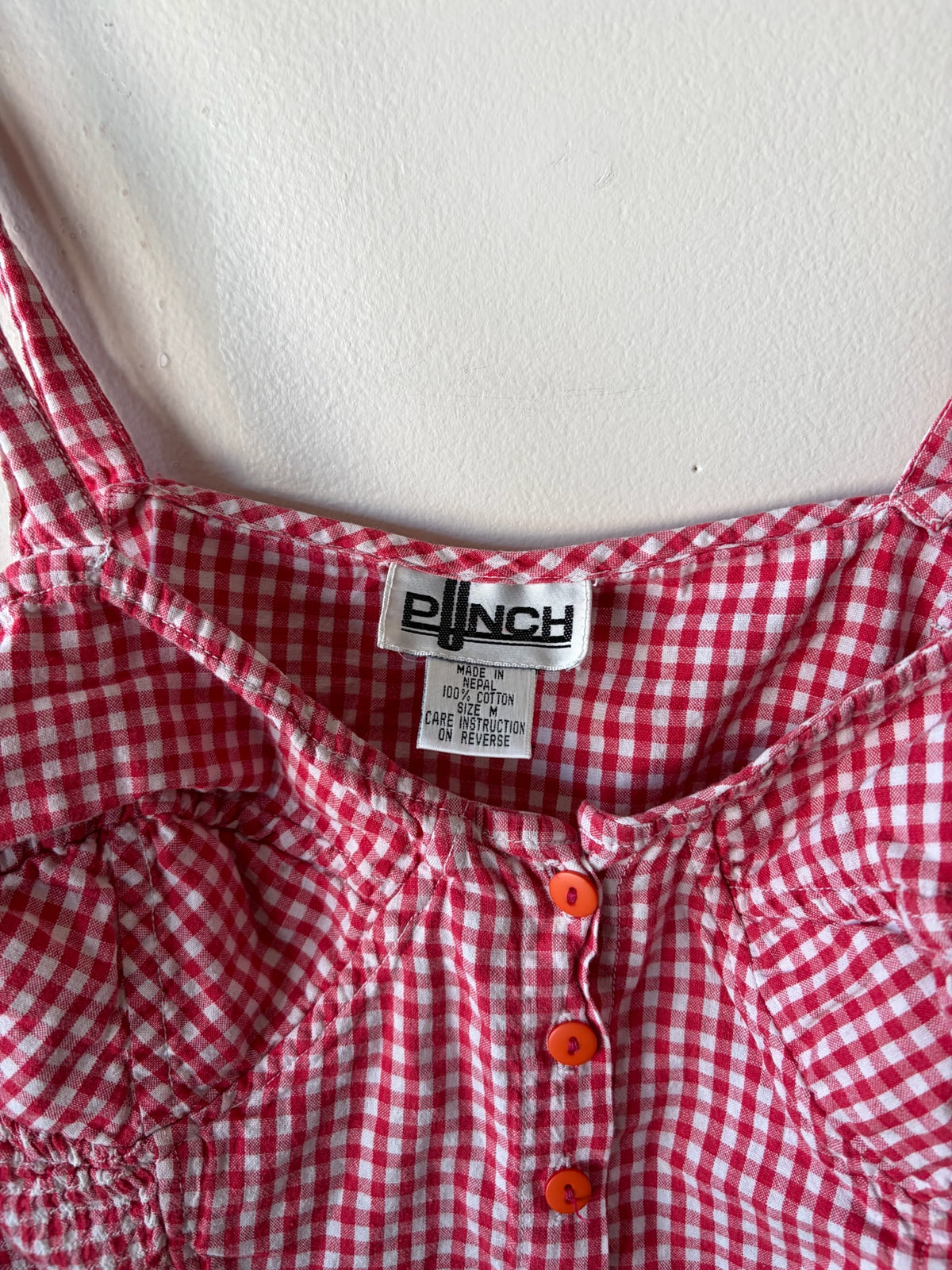 80s Plaid Womens Top