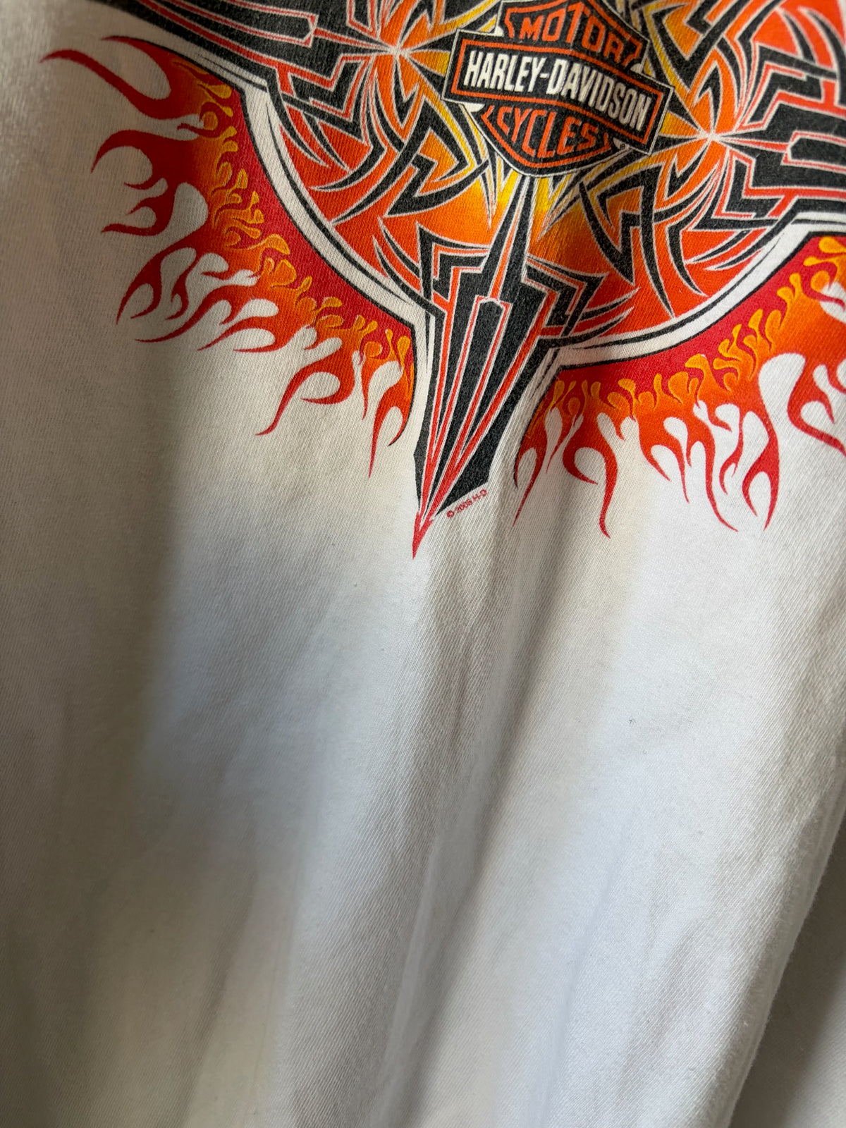 2000s Harley Tribal Flame Sleeve Shirt
