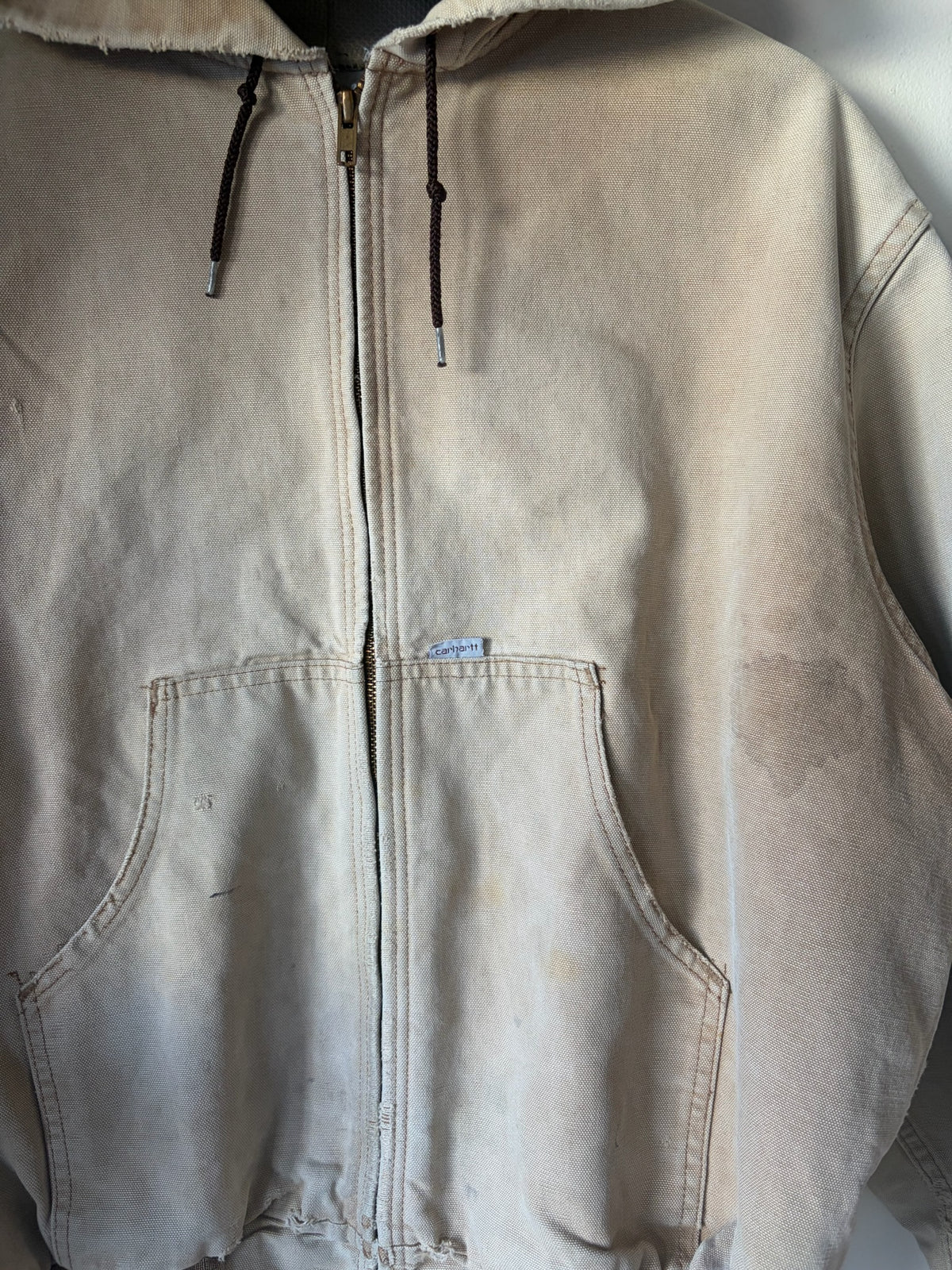 80s Thermal Lined Faded Carhartt Hooded Jacket