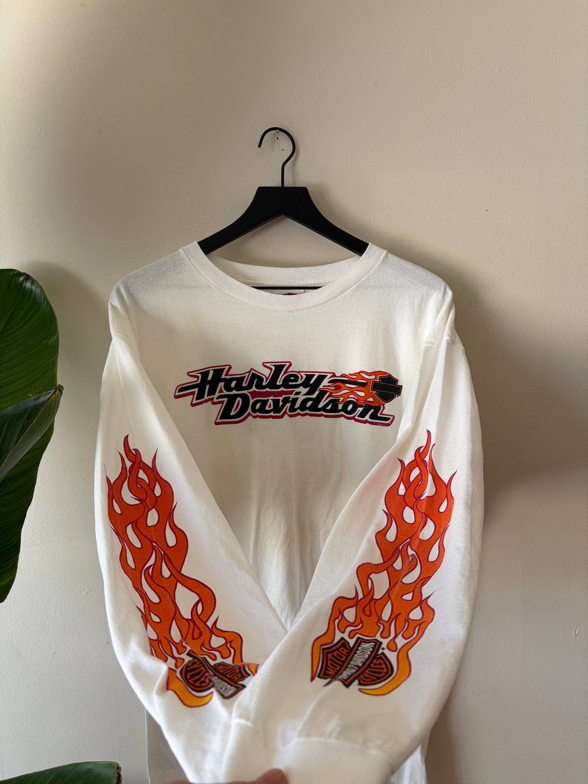 2000s Harley Davidson Flame Sleeve Shirt