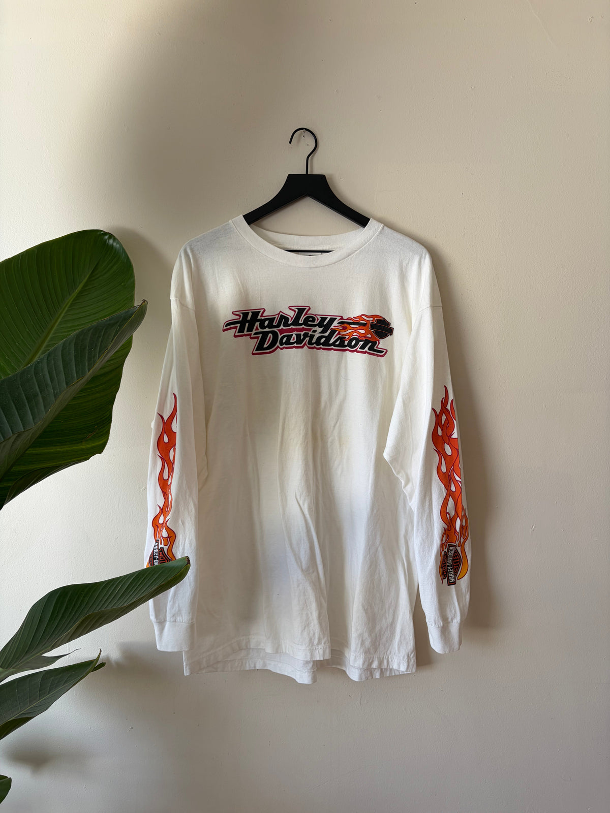 2000s Harley Davidson Flame Sleeve Shirt