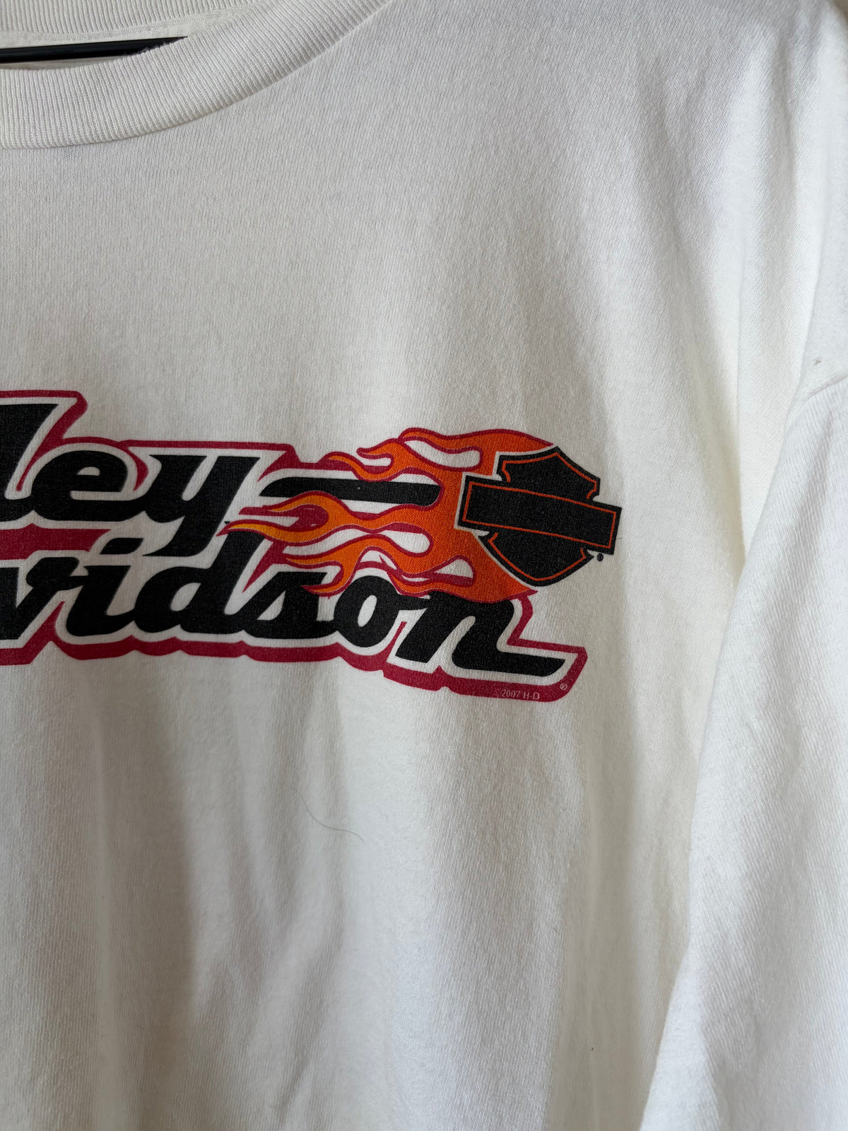 2000s Harley Davidson Flame Sleeve Shirt